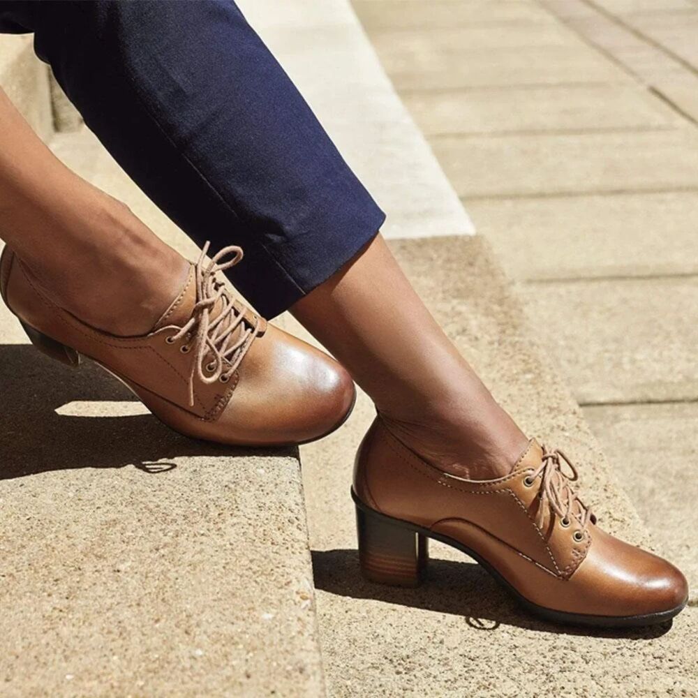 Dansko Waterproof Leather Pennie Heeled Oxfords 41